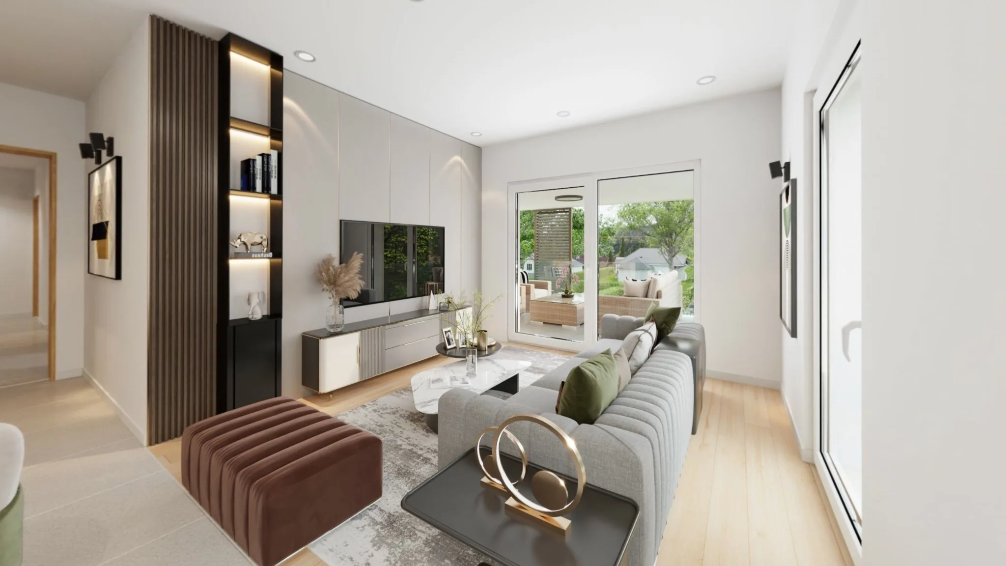 Rendu 3D immersif d’un futur appartement réalisé à partir d’un plan 2D