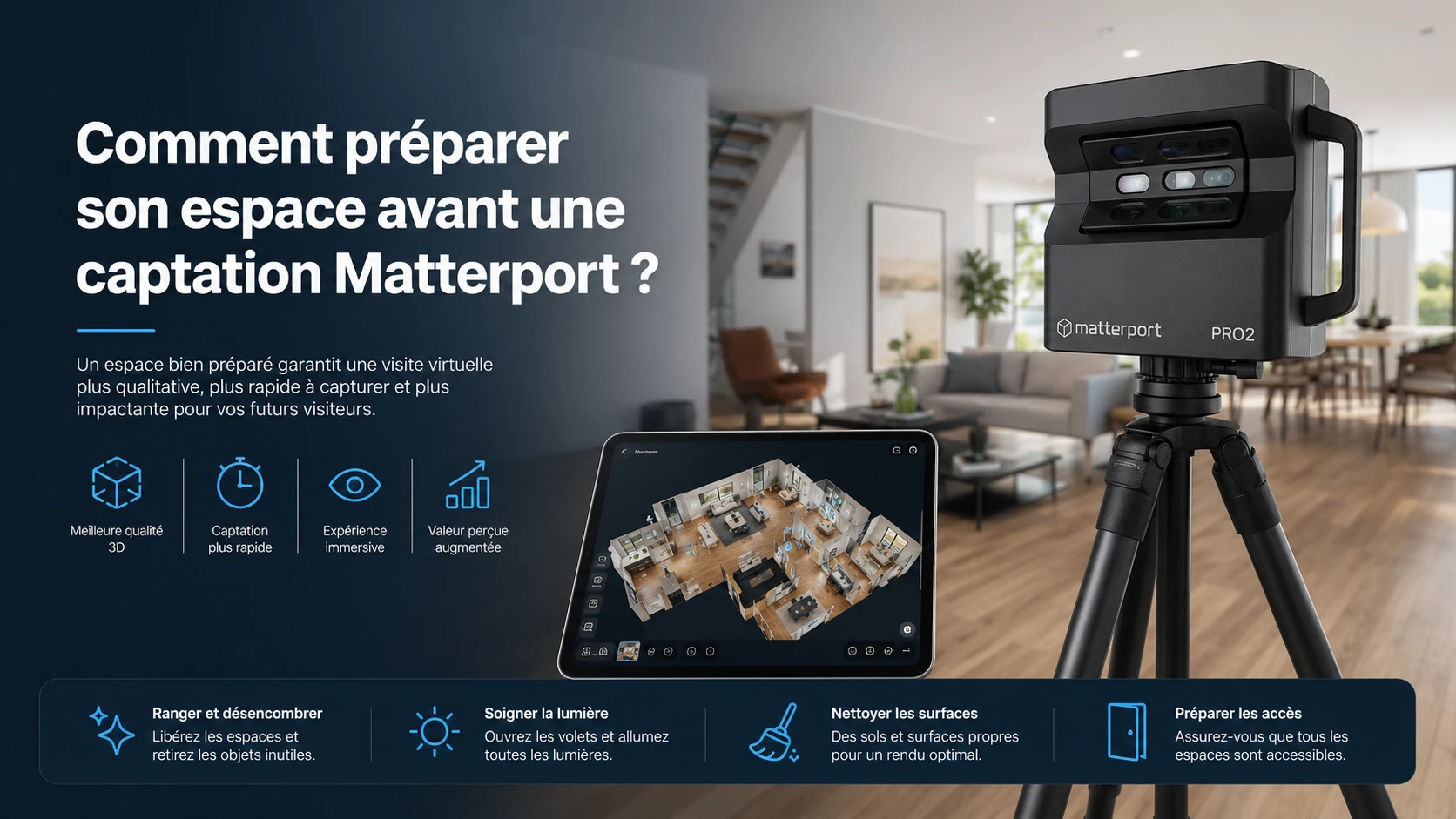 Comment préparer son espace avant une captation Matterport ?